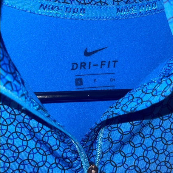 Nike Pro Dri-Fit 1/4 Zip Blue Dot - Picture 4 of 6
